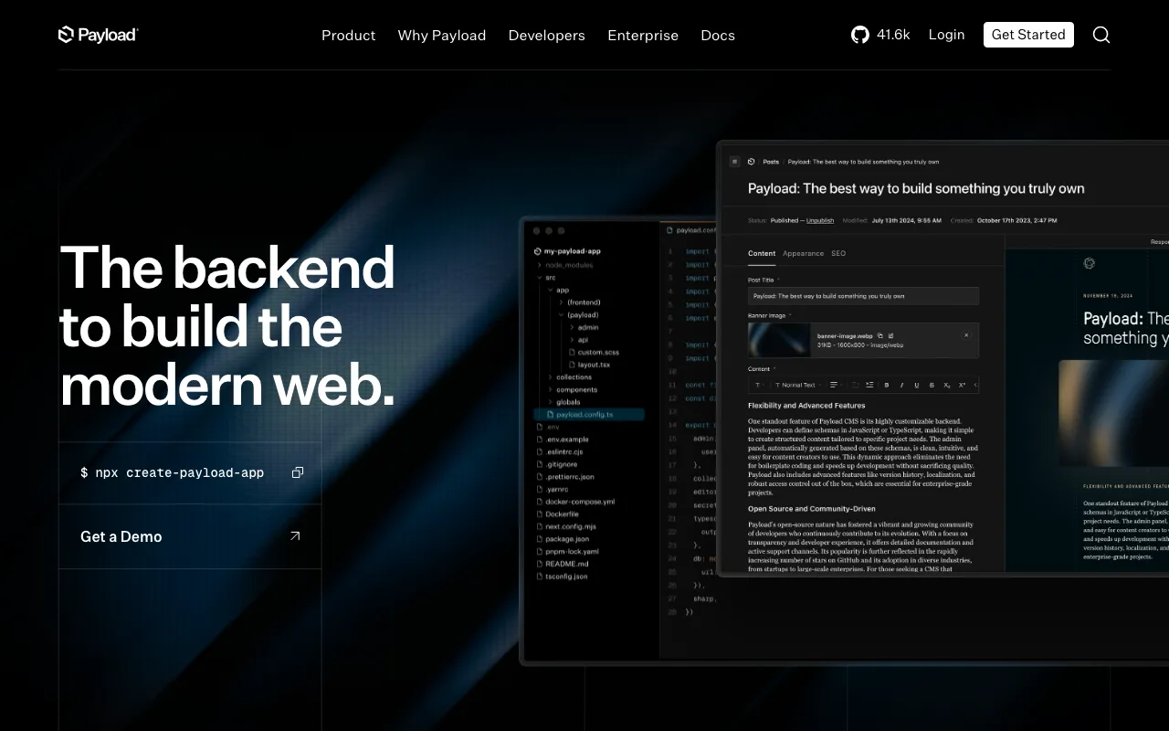 Payload CMS Landing Page