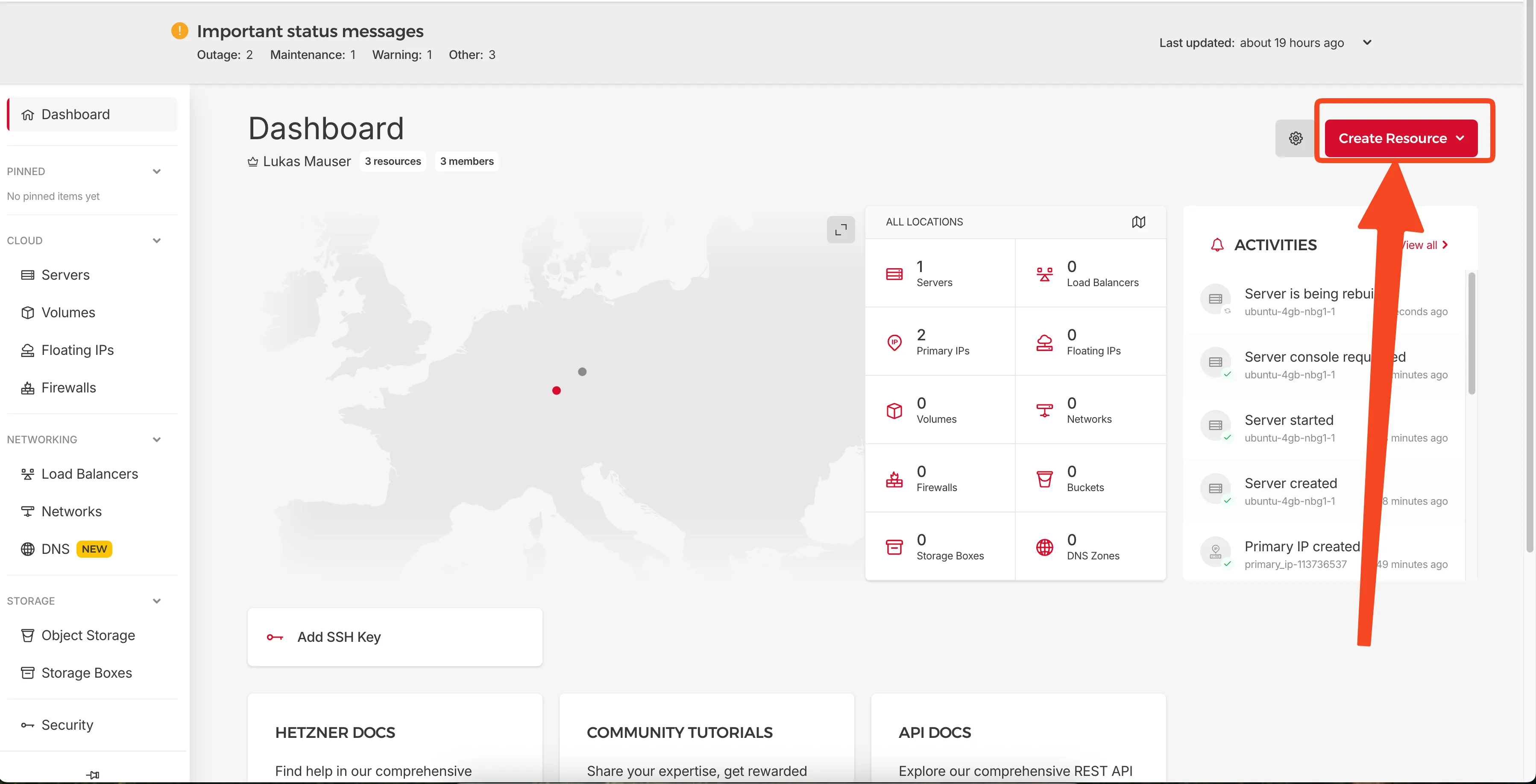Hetzner Server Creation